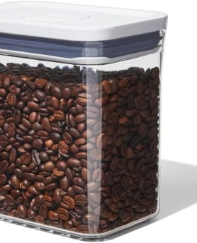 OXO Good Grips POP Container – Airtight 1.7 Qt for Coffee and More Food Storage, Rectangle, Clear